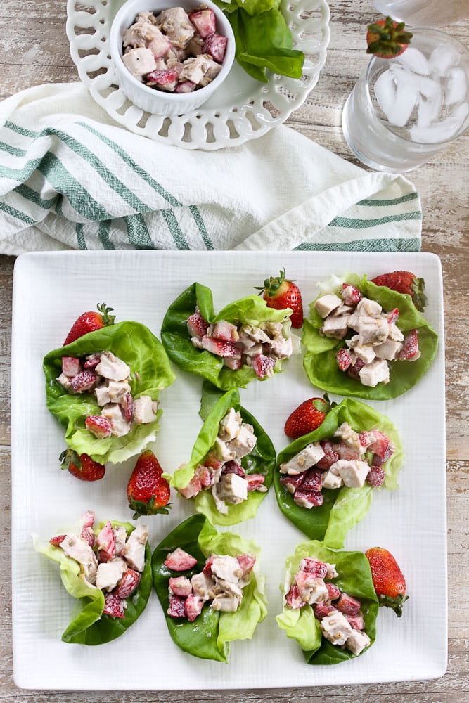 Strawberry Chicken Lettuce Wraps recipe healthy chicken salad