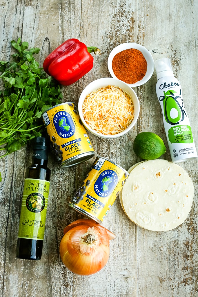 Vegetarian Taco Bowls with a baked tortilla shell