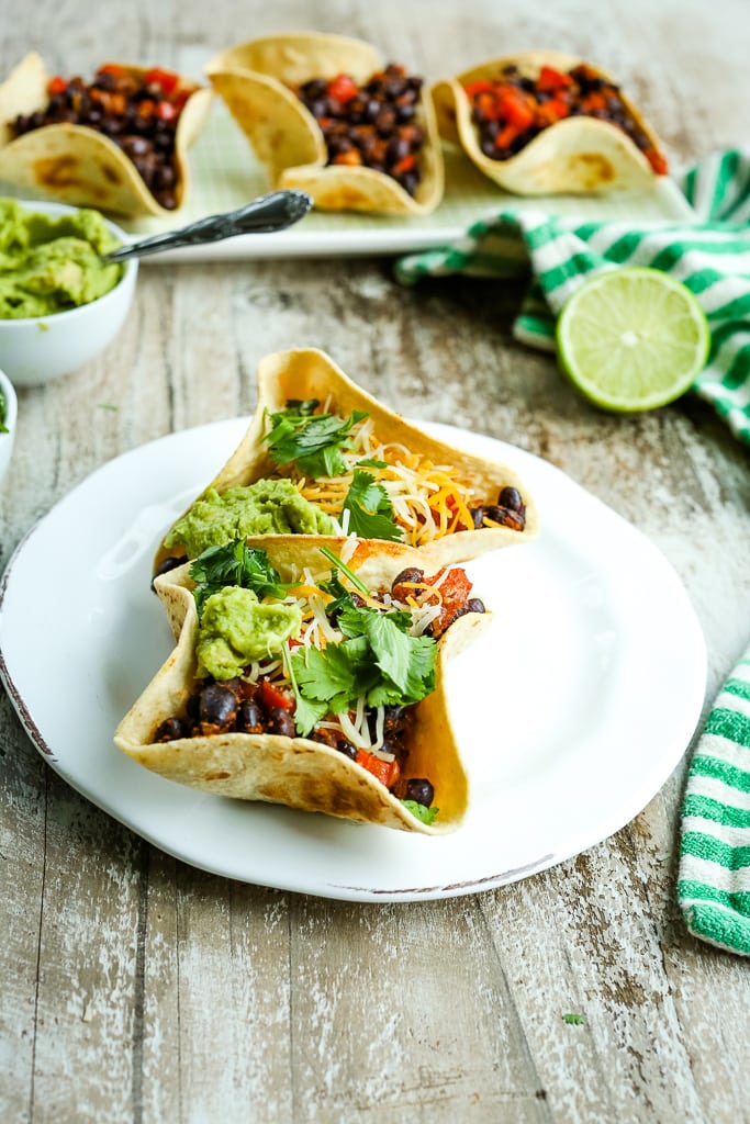 Vegetarian Taco Bowls recipe on a plate