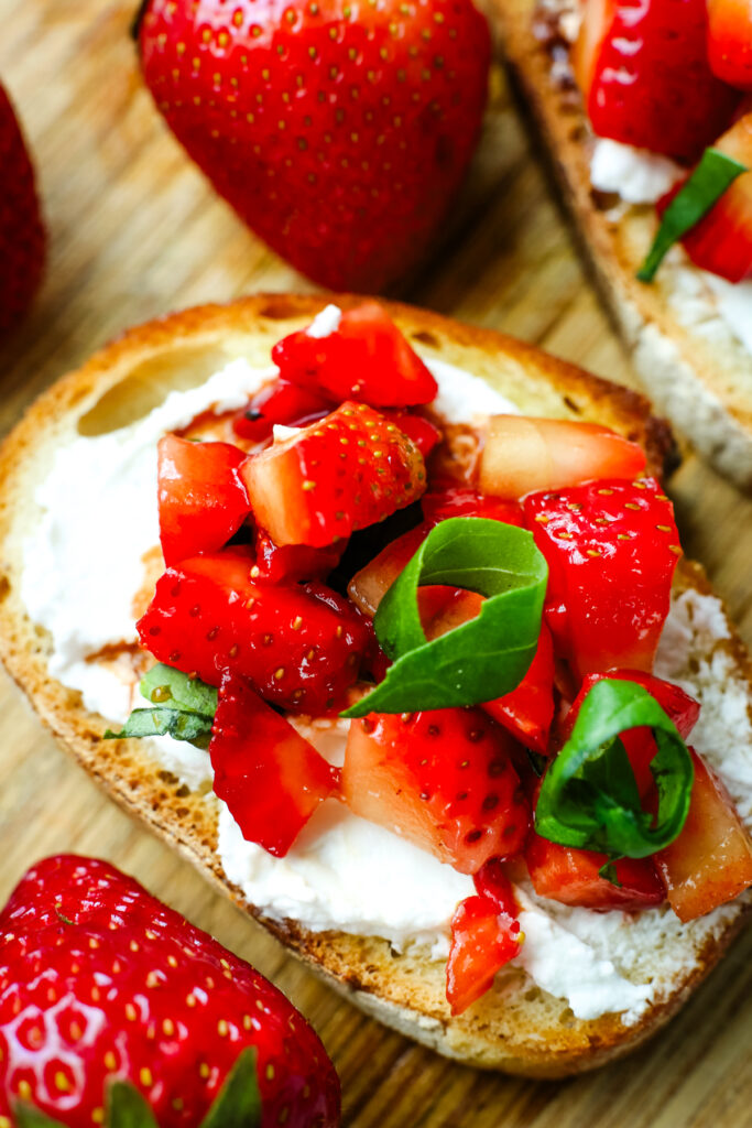 Easy Strawberry Bruschetta Recipe - Happy Healthy Mama