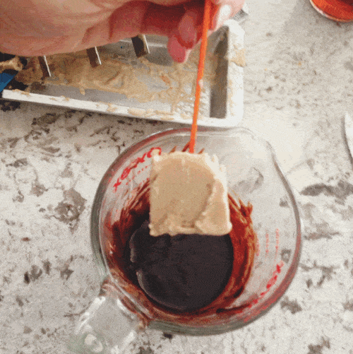 5-ingredient chocolate-covered peanut butter ice cream bars. EASY and HEALTHY!