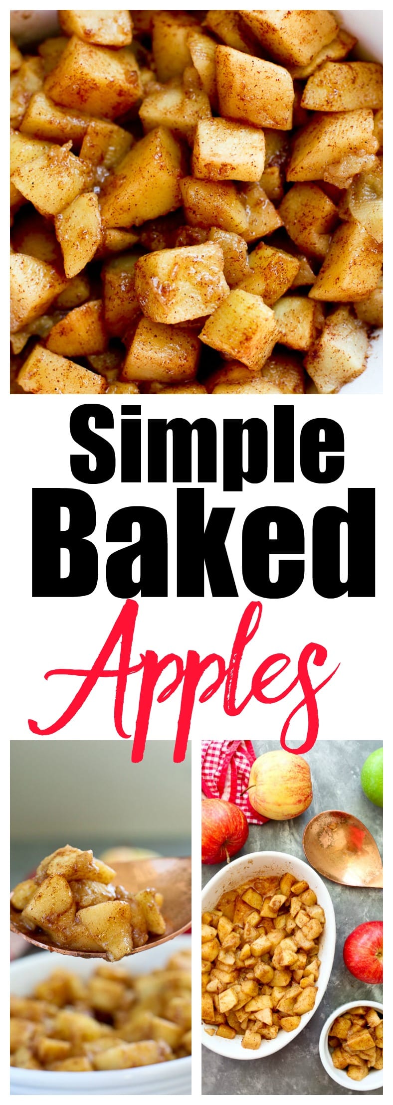 Simple Baked Apples Recipe. Great fall recipe, healthy side dish, super kid-friendly #vegan #gluten-free #kidfood #toddlerfood