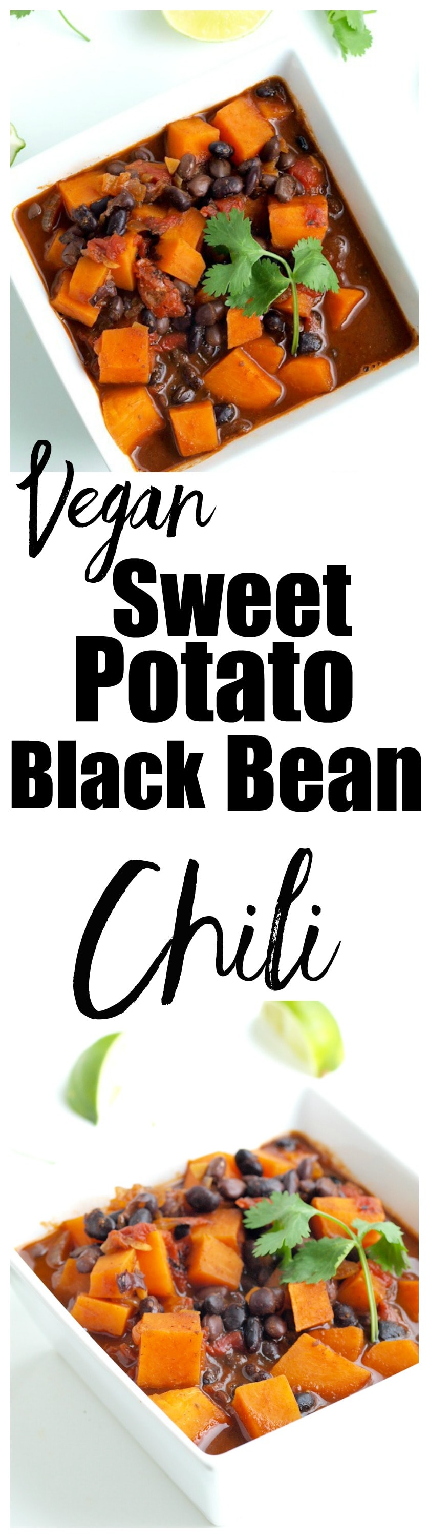 Sweet Potato and Black Bean Chili Recipe. This is a healthy fall recipe that is always a hit! Vegan and gluten-free chili that is an easy and healthy weeknight meal.