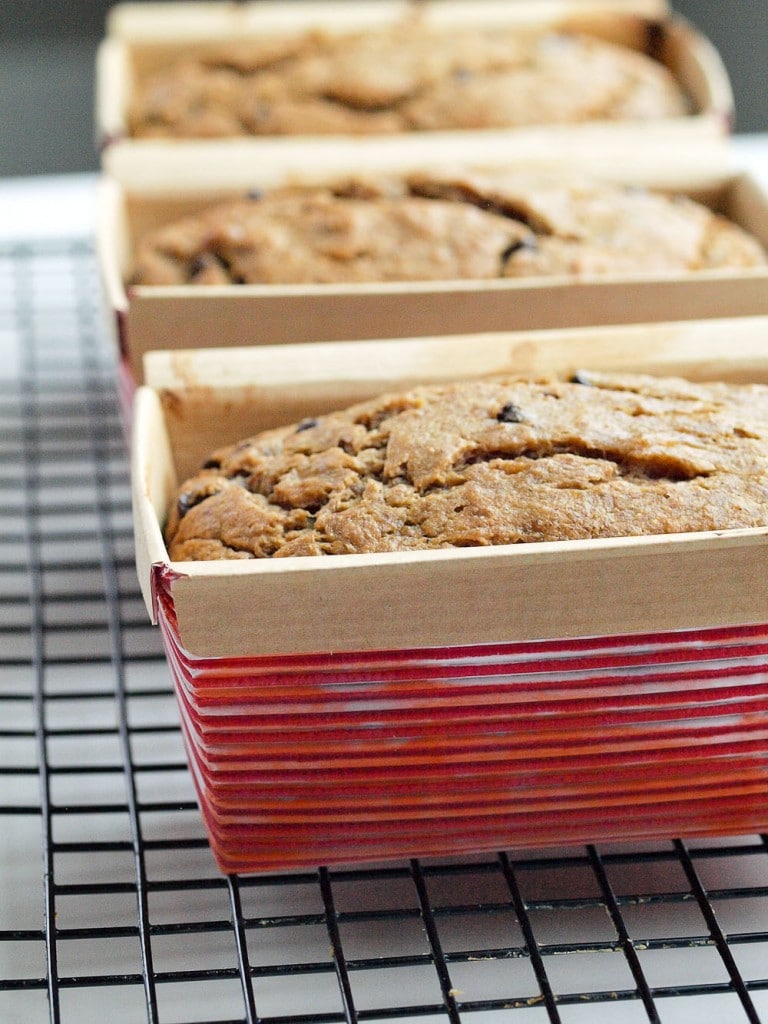 Almond Butter Banana Bread with Chocolate Chips. This banana bread is so moist! It's made with whole wheat flour and less sugar than normal banana bread, but you would never know it!! My kids ate this up so quickly!