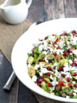 Warm Brussels Sprouts Salad with Pomegranate and Goat Cheese. Think you don't like brussels sprouts? Get ready to fall in love!