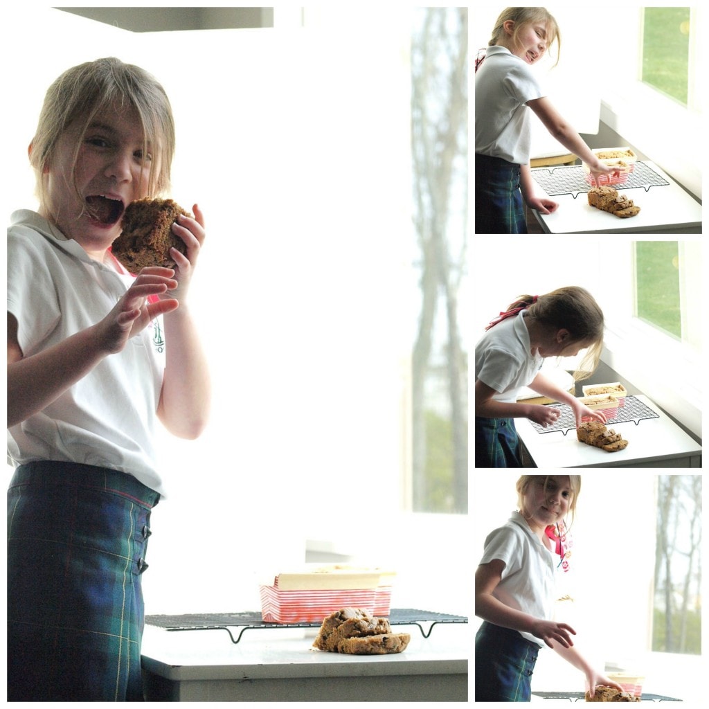 Almond Butter Banana Bread with Chocolate Chips. This banana bread is so moist! It's made with whole wheat flour and less sugar than normal banana bread, but you would never know it!! My kids ate this up so quickly!
