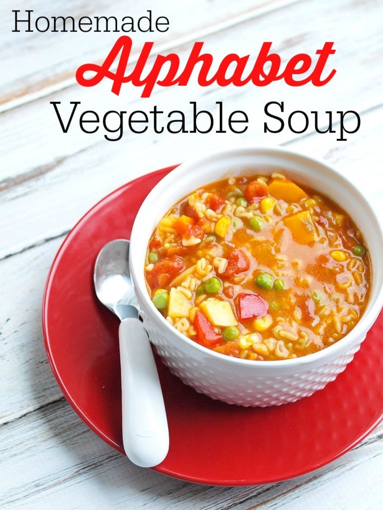 Homemade Alphabet Vegetable Soup Recipe - Happy Healthy Mama