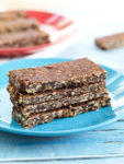 These homemade Chocolate Oatmeal Granola Bars taste a little like a no-bake cookie, but they are super healthy! They make a great after school snack and this is an easy snack recipe!