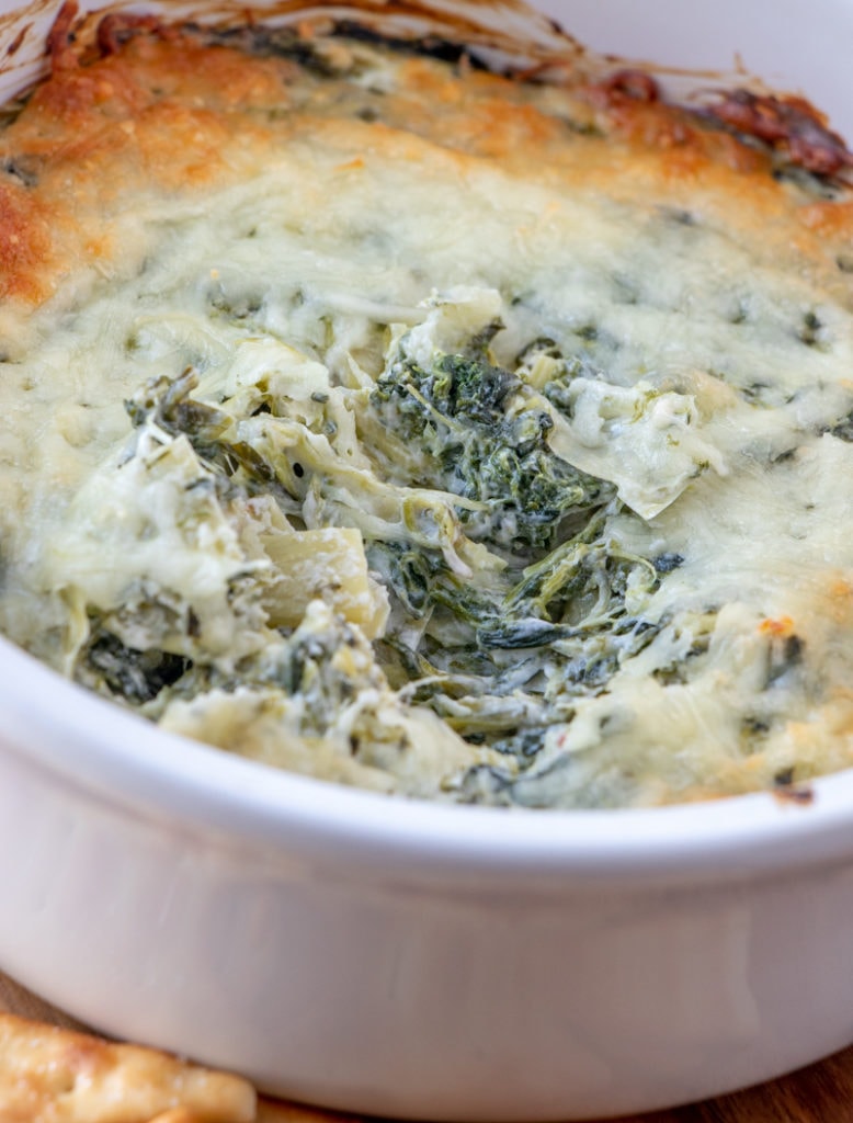 Skinny Spinach Artichoke Recipe showing the texture