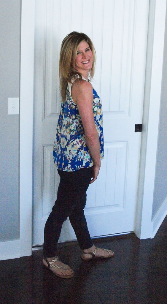 Collective Concepts Lydia Floral Print Key-Hole Blouse