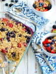 Triple Berry Baked Oatmeal--a healthy breakfast recipe from Happy Healthy Mama