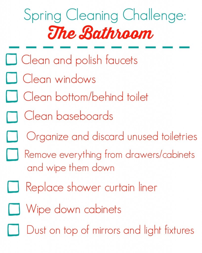 Spring Cleaning Checklist for the Bathroom