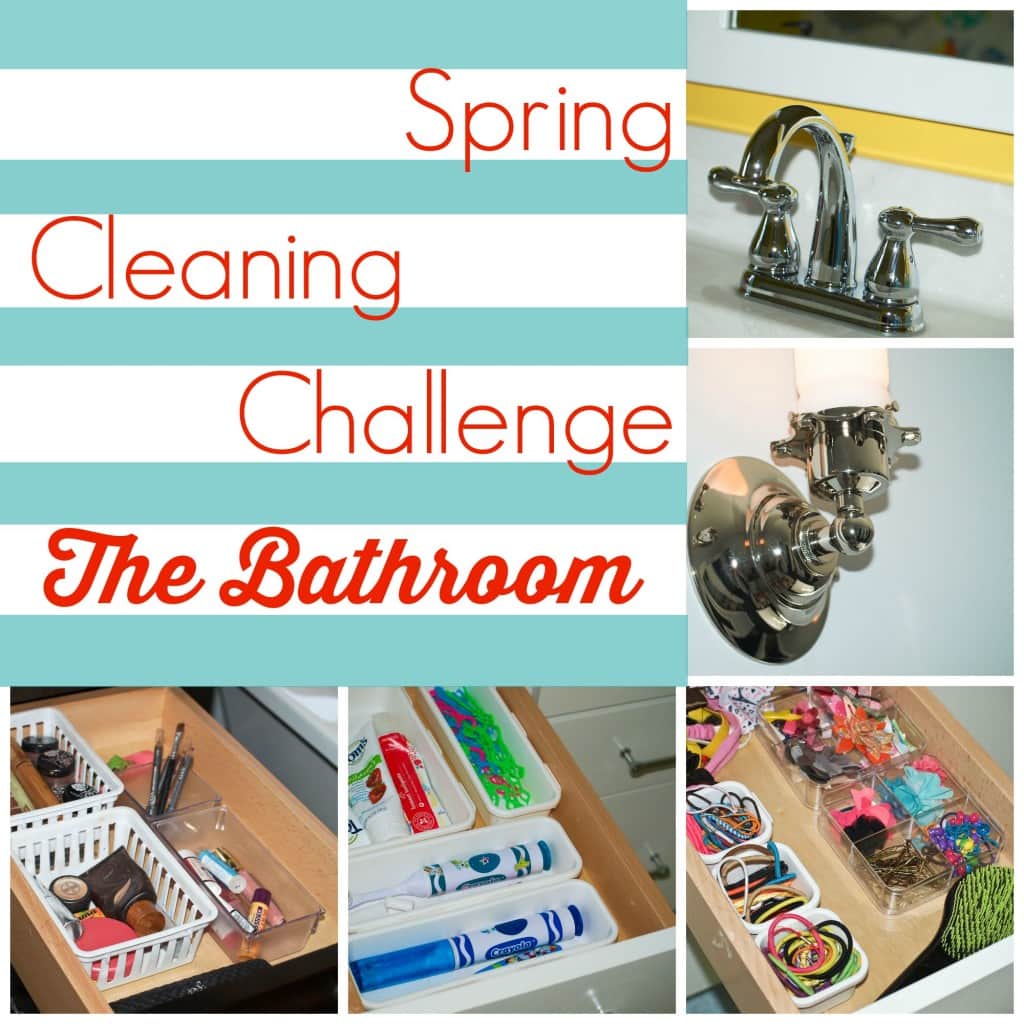 Come and get inspired to do some spring cleaning! This week we're looking at THE BATHROOM.  Includes a free printable checklist for spring cleaning your bathroom!