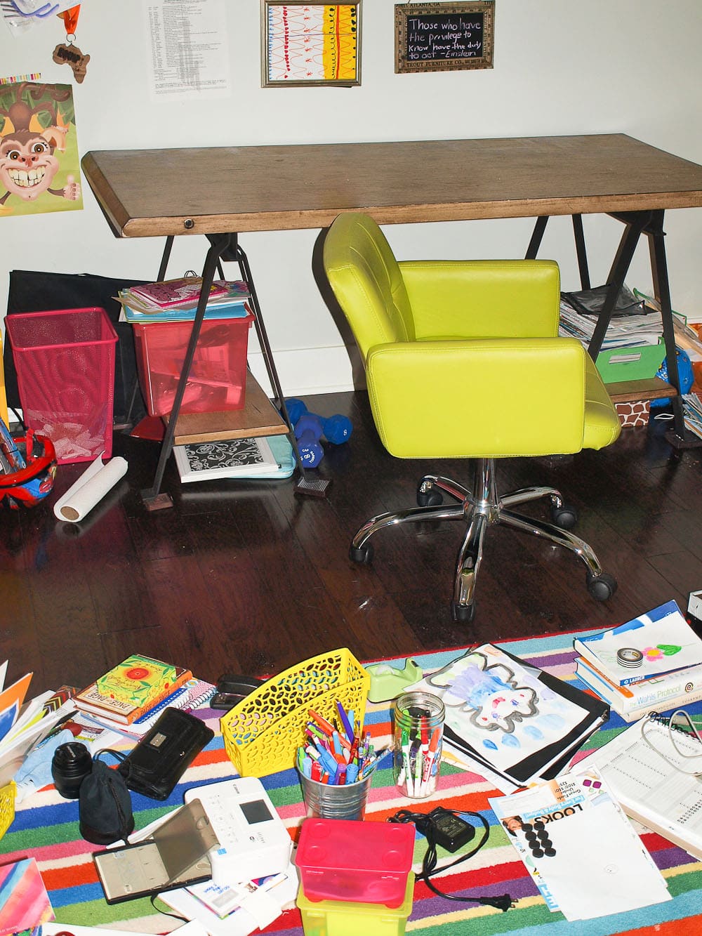 How to Organize Your Workspace--get inspired to give your workspace organized. Lots of ideas here!