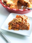 Quinoa and Sweet Potato Enchilada Pie--this is a delicious easy and healthy dinner recipe!