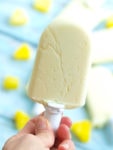 2 ingredient Pineapple Cream Popsicles (dairy-free) Nothing fake here! All natural and no sugar added! These healthy homemade popsicles are a perfect summer treat!