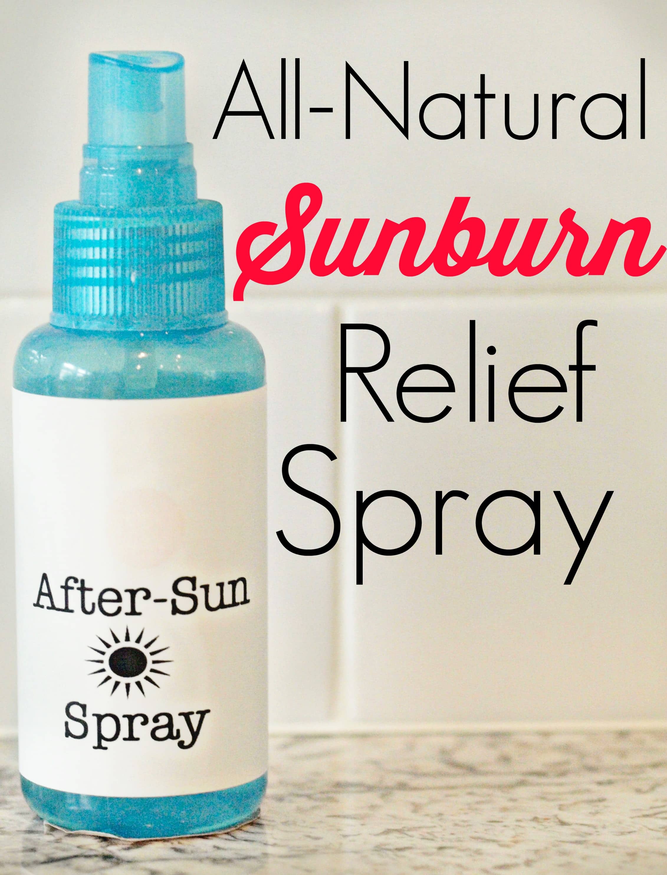 Homemade Natural Sunburn Relief Spray - Happy Healthy Mama