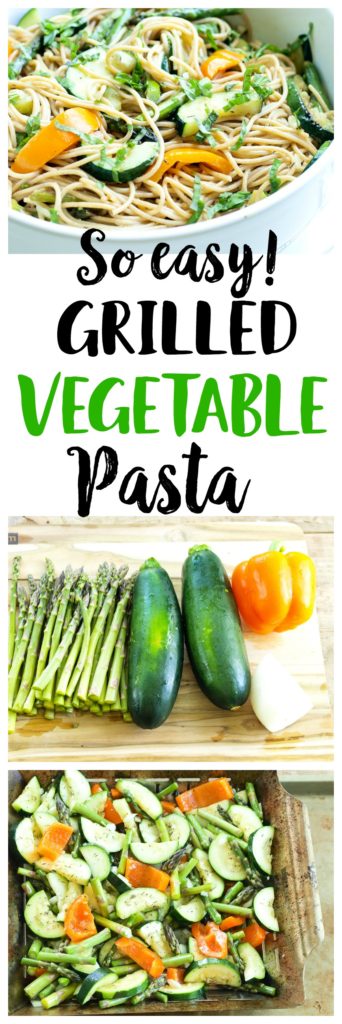 Grilled Vegetable with Pasta dinner recipe. Easy and healthy vegetarian dinner!