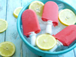 3 ingredient Strawberry Lemonade Popsicle recipe. Such an easy popsicle recipe and it's all natural ingredients--nothing fake here! This is the real deal and the kids love these for a healthy and light summer dessert.