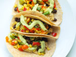 Summer Vegetables Tacos! A great fast and easy weeknight dinner recipe that's great for Meatless Monday!