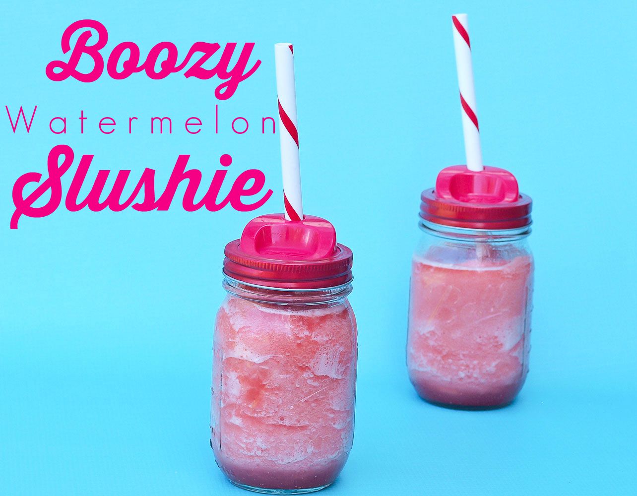 Boozy Watermelon Slushie Recipe. Perfect summer drink!