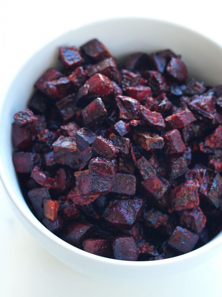 Coconut Oil Roasted Beets recipe. I like to call these beets Vegetable Candy! They are perfect sweet and caramelized. I could eat the whole bowl myself! Beets have amazing detox properties--this is a great way to eat them!