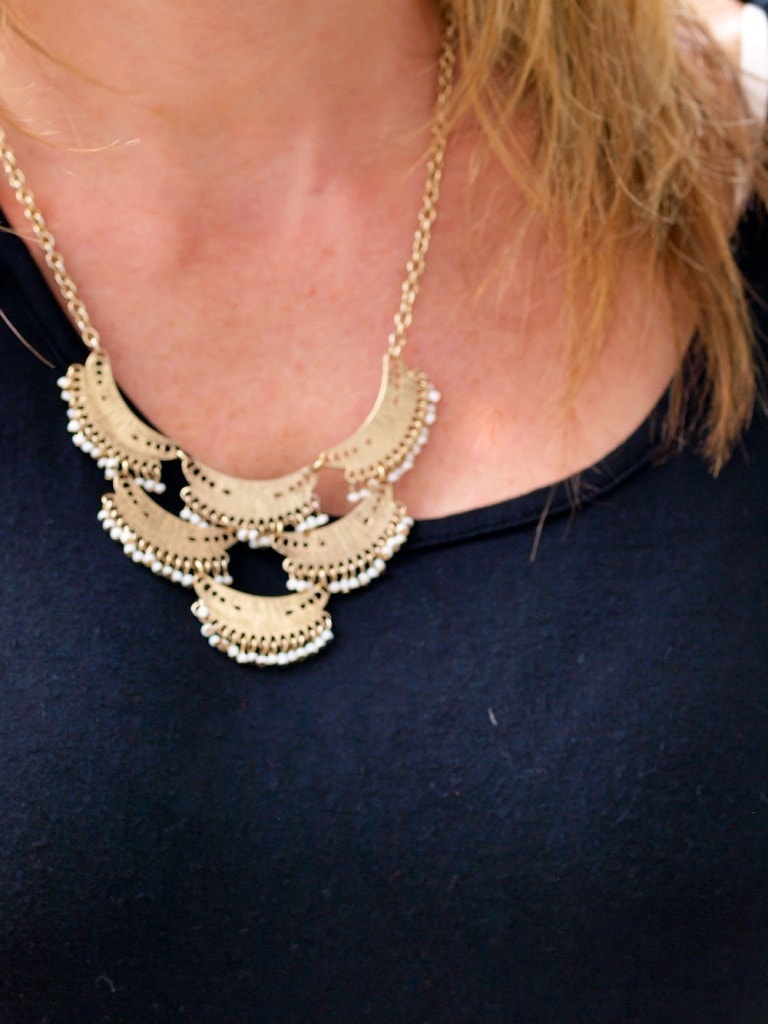 Romolo Monticello Tiered Necklace October 2015 Stitch Fix Review.  See the whole review at Happy Healthy Mama