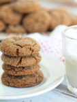 Healthier Ginger Cookies Recipe! If you are looking for healthy Christmas cookie recipes, this is a great one. It uses whole grain flour and no refined sugar. Everyone loved these and no one had a clue that they were made with healthier ingredients. Win!