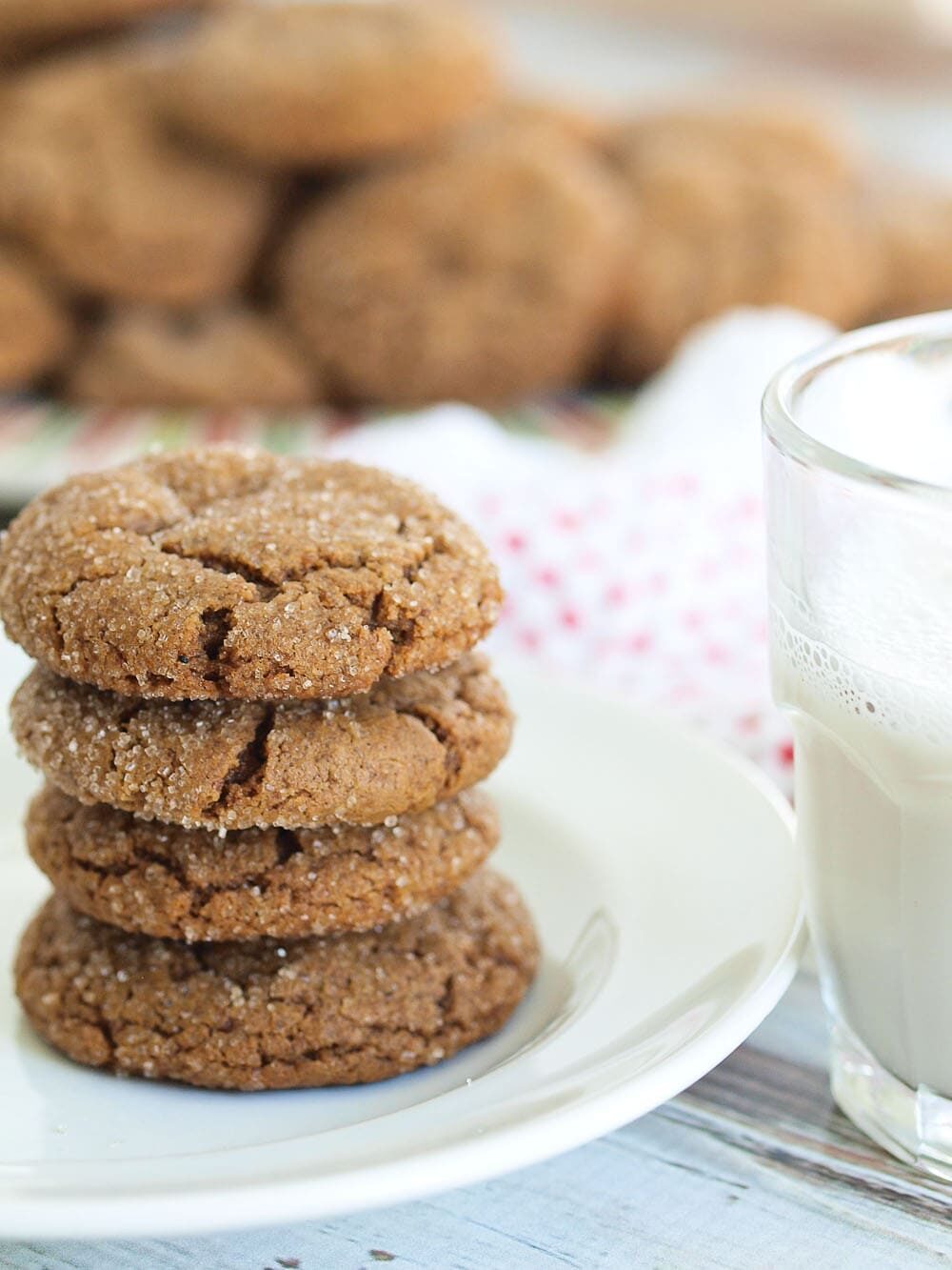 Healthier Ginger Cookies Recipe! If you are looking for healthy Christmas cookie recipes, this is a great one. It uses whole grain flour and no refined sugar. Everyone loved these and no one had a clue that they were made with healthier ingredients. Win!