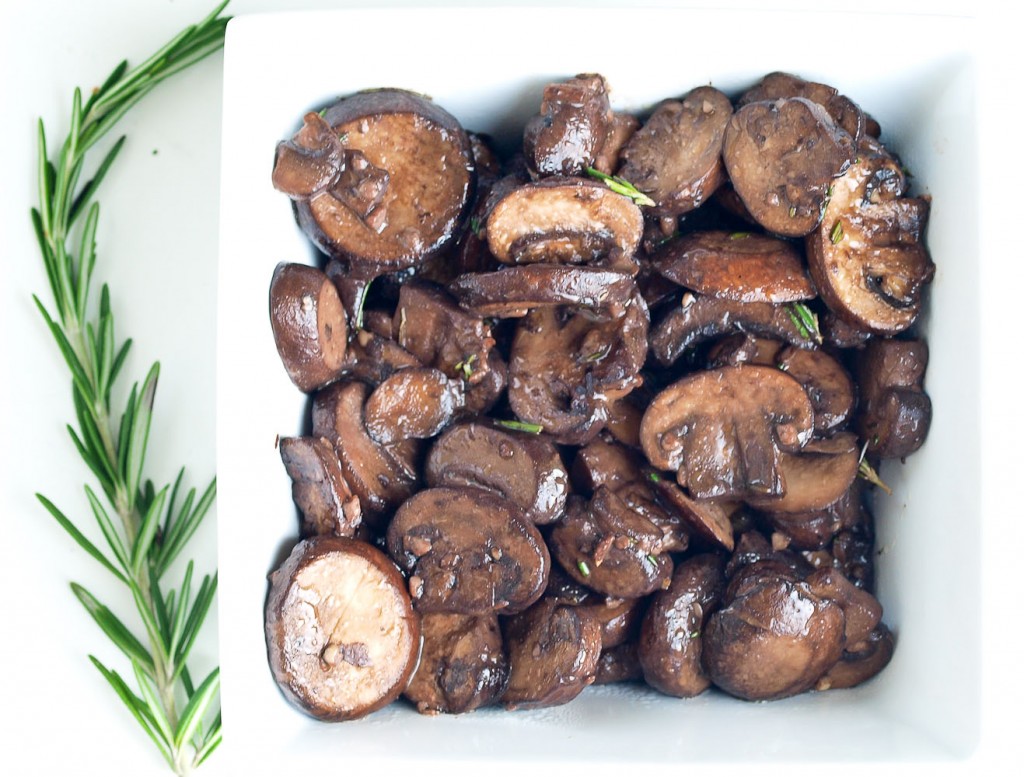 Mushroom Sauté with Rosemary, Garlic, and Red Wine. This is a quick and easy side dish recipe OR serve it over a bed of polenta for a great vegetarian or vegan main course. Delicious!