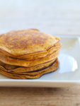 a stack of sweet potato pancakes