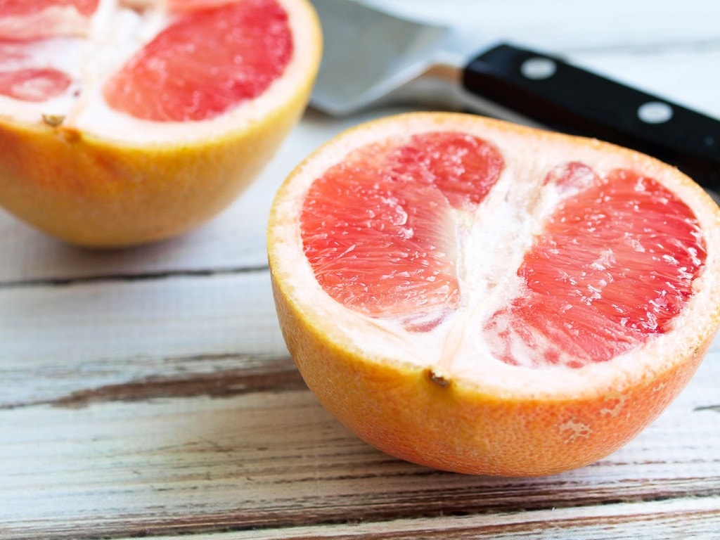 Spiced Broiled Grapefruit recipe. This makes the perfect healthy breakfast or snack. Vegan, gluten-free, and so refreshing!