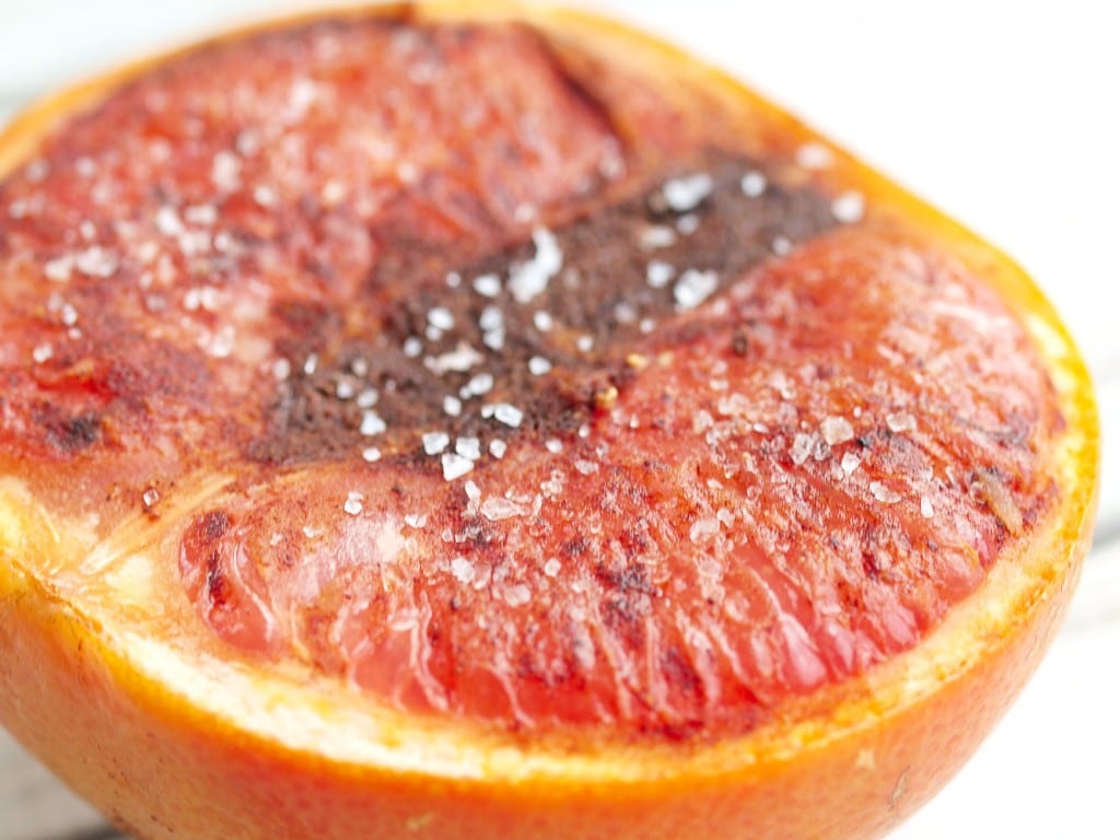 Spiced Broiled Grapefruit recipe. This makes the perfect healthy breakfast or snack. Vegan, gluten-free, and so refreshing!