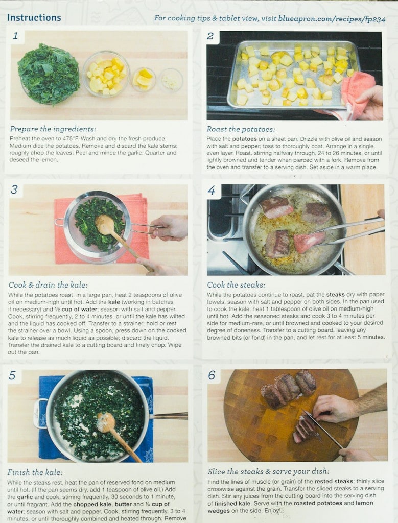 blue apron cookbook review