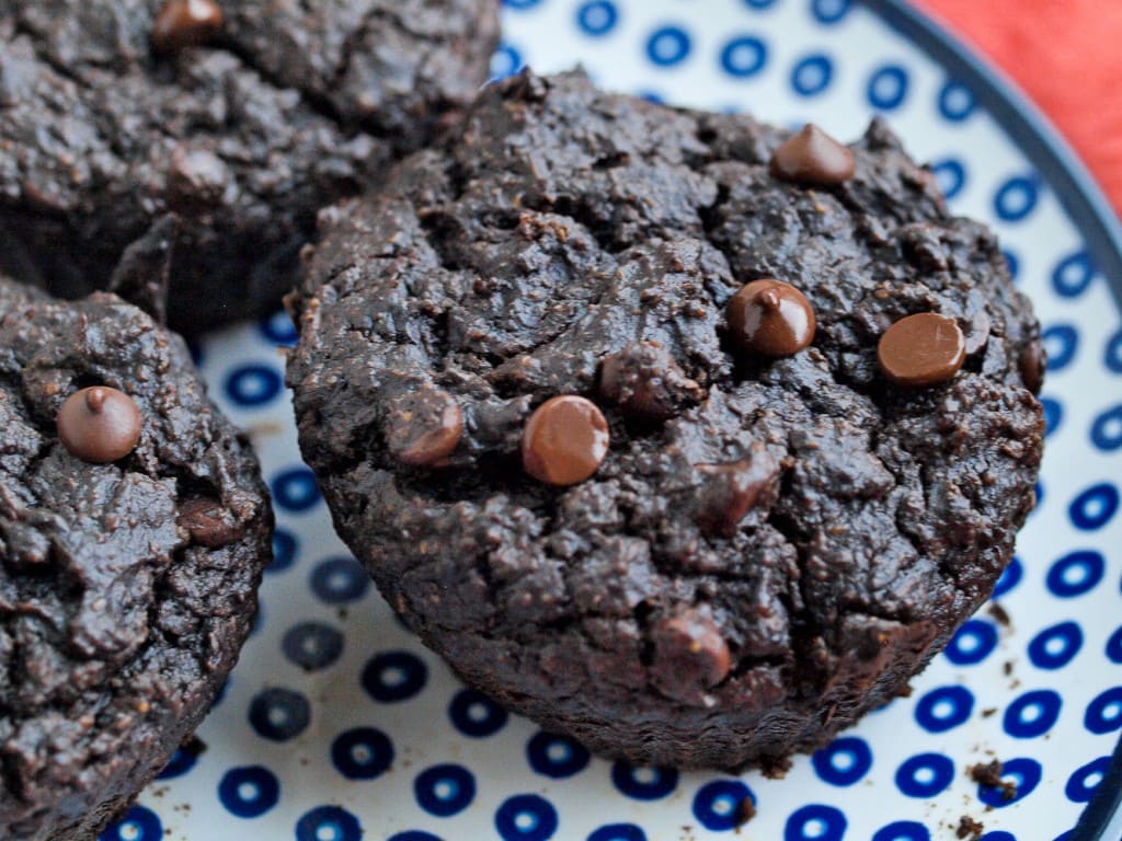 Double-chocolate-peanut-butter-muffins-with-vegetables