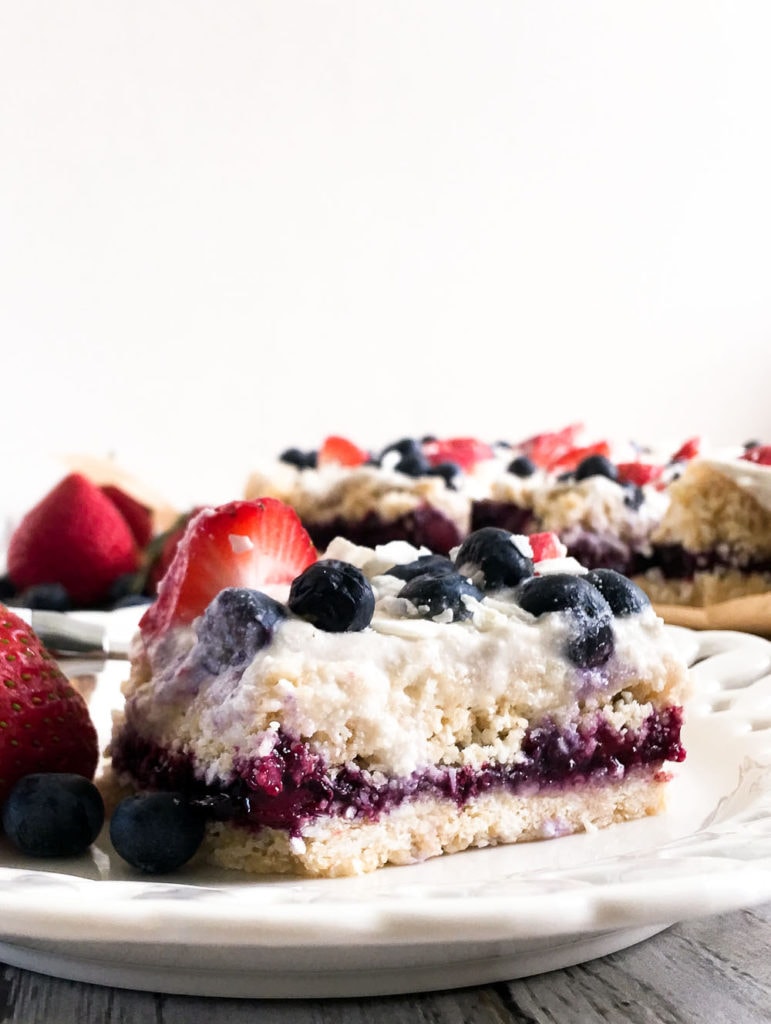 Coconut Berry Ice Box Cake - Happy Healthy Mama