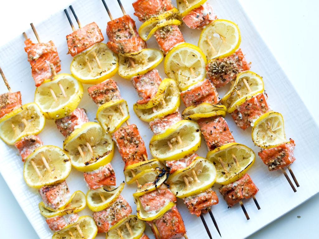 Easy Salmon Kabobs Recipe. 