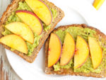 Avocado Toast with Peaches and Sea Salt