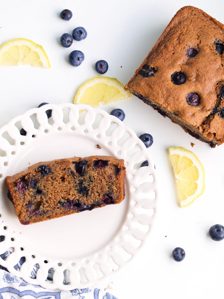Blueberry Lemon Spelt Quick Bread