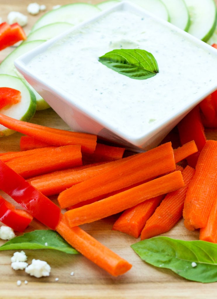 Basil Feta Greek Yogurt Dip
