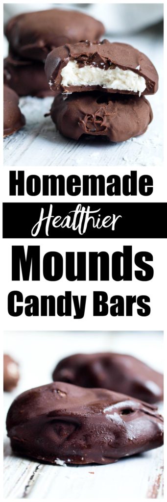 Homemade Mounds Bar Recipe. These are healthier than the store bought candy bars and really easy to make. Dairy-free and gluten-free dessert idea!