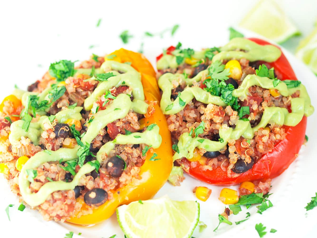Vegan Stuffed Peppers (Slow Cooker Recipe)