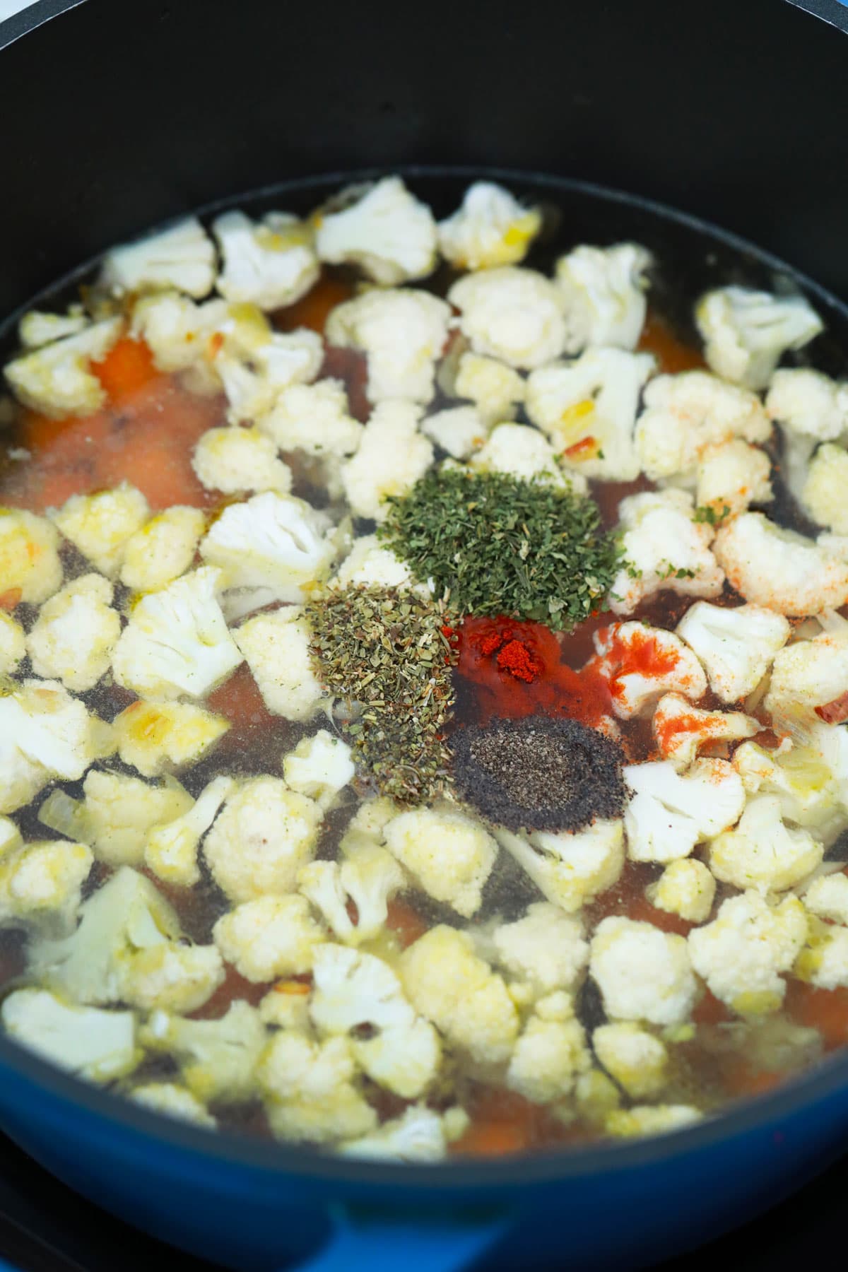 Best Soup For Colds with spices on top