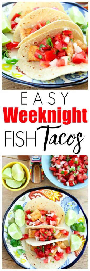 Easy weeknight dinner idea! This fish tacos recipe is quick, easy, and healthy! Oh, and did I mention it's a kid-friendly dinner, too? Can be gluten-free