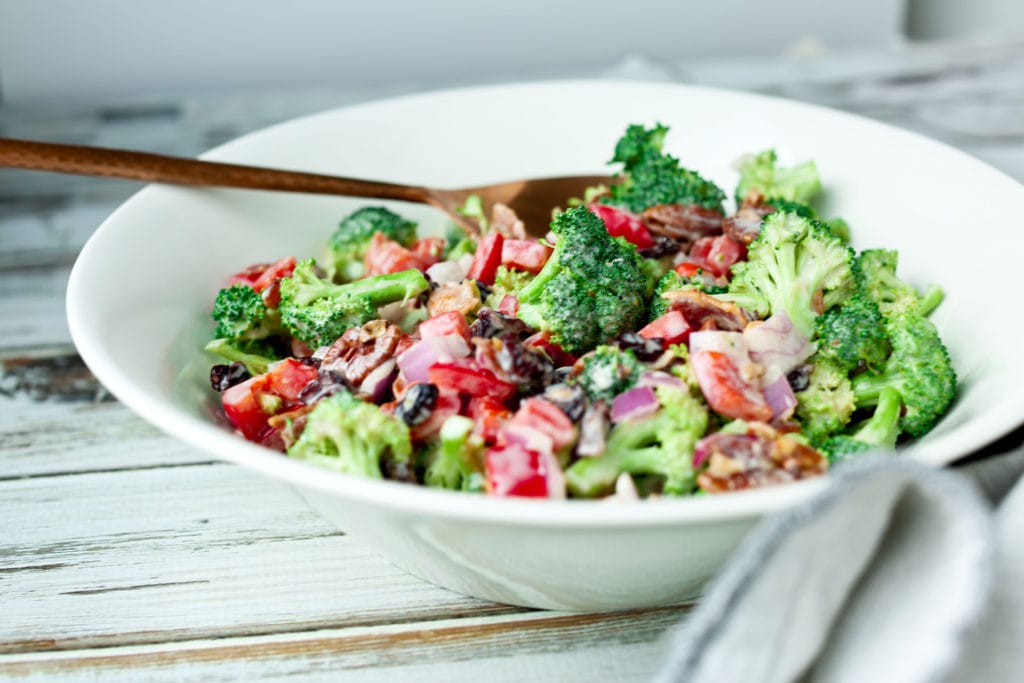 Broccoli Salad with Yogurt Dressing Happy Healthy Mama