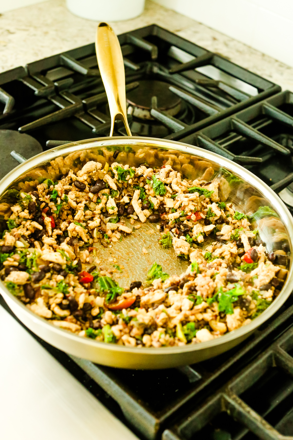 Taimi titanium pan with ground turkey skillet