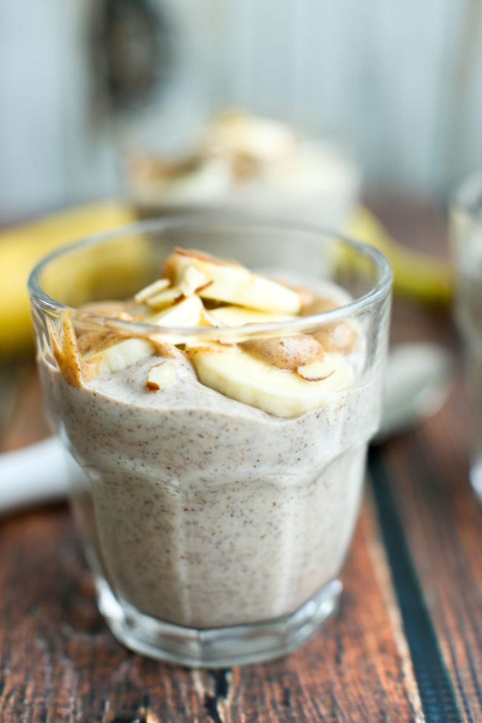 Vegan Banana Almond Chia Seed Pudding