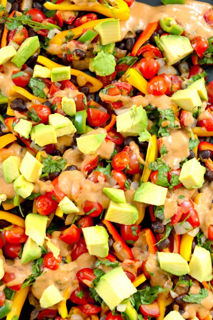 Healthy Mini Bell Pepper Nachos (vegan and gluten-free)