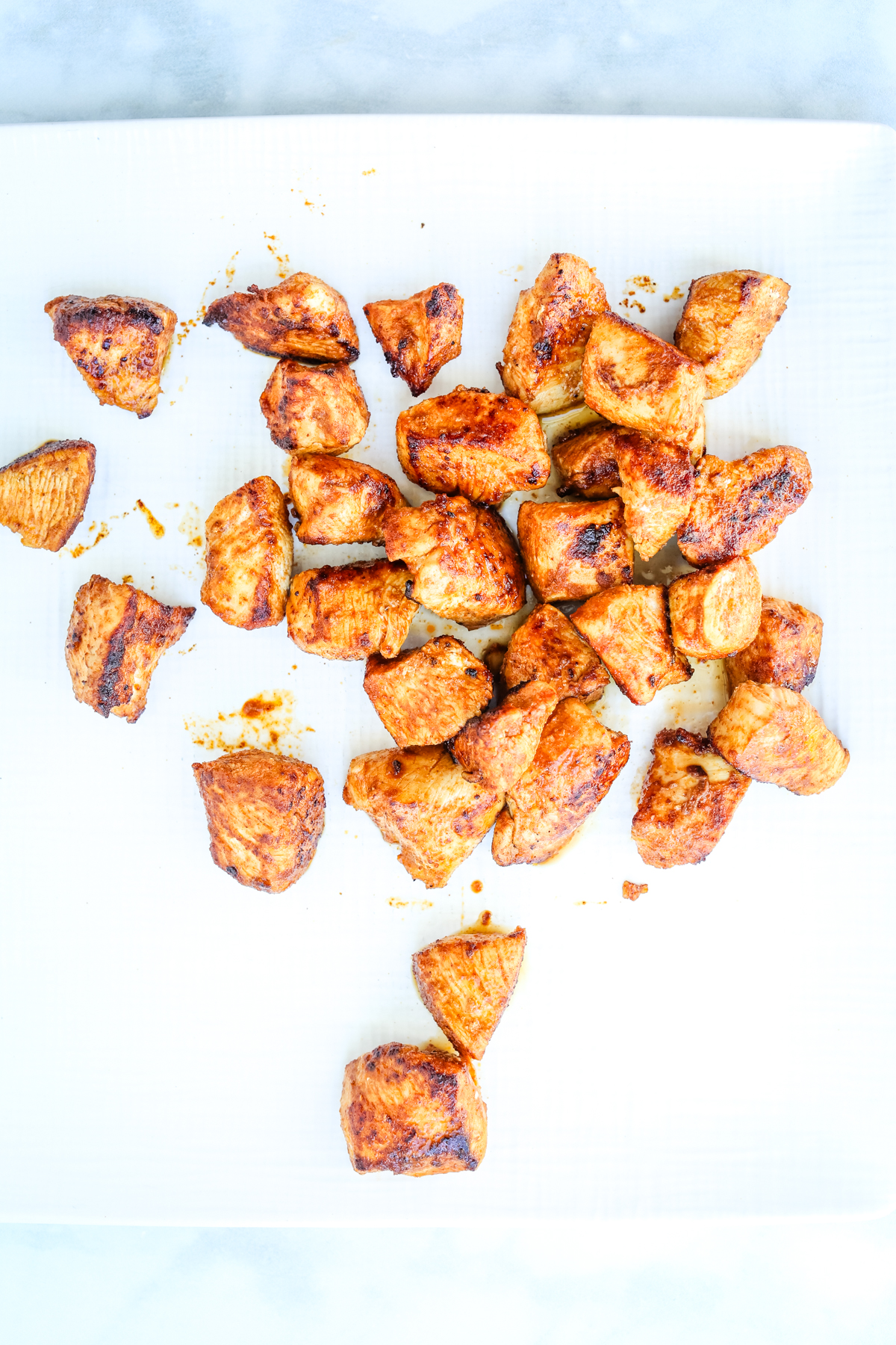 chicken pieces on a plate 