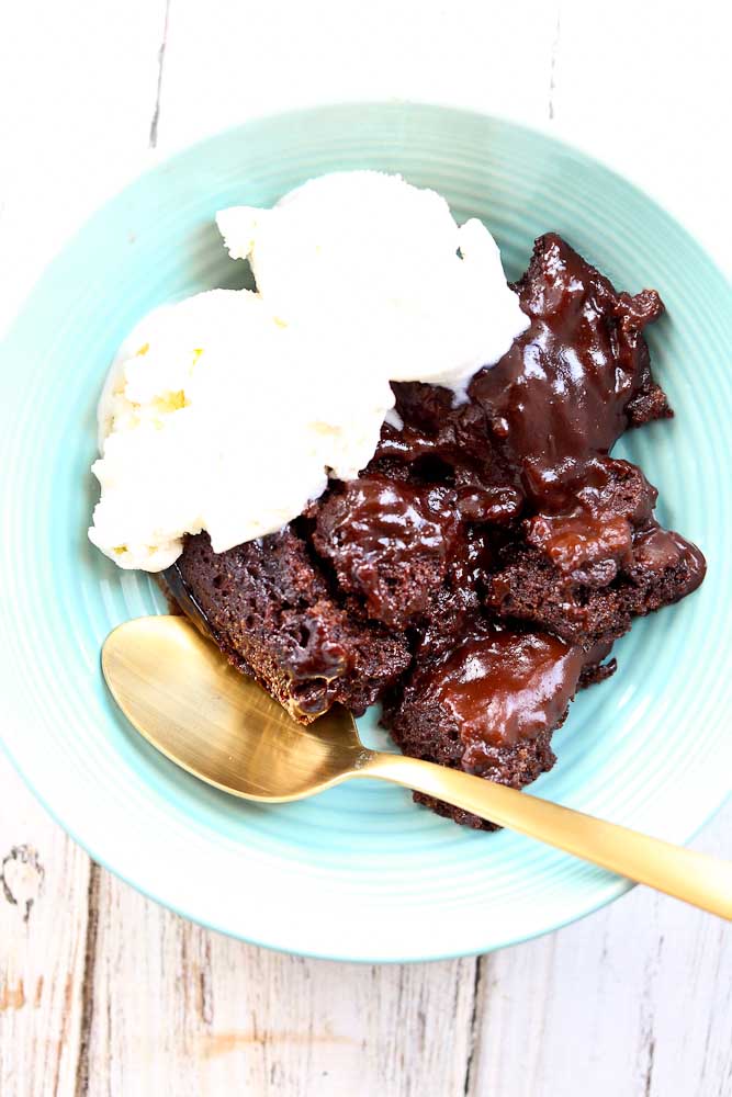 Hot Fudge Pudding Cake Vegan and Gluten Free